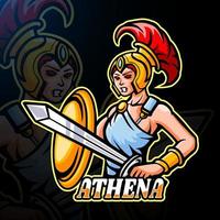 diseño de la mascota del logotipo de athena esport