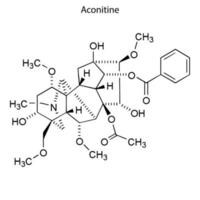 fórmula esquelética de la molécula química. vector