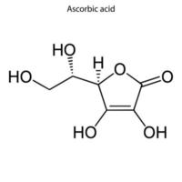 Skeletal formula of molecule. vector