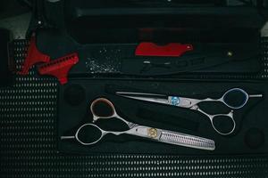 Top view of hairdresser's shaver photo