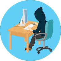 Office worker flat vector illustration