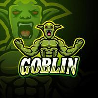 diseño de la mascota del logotipo de goblin esport vector