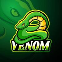 diseño de la mascota del logotipo de venom esport vector