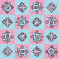 Batik motifs with floral themes and soft colors vector