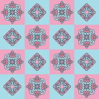 Batik motifs with floral themes and soft colors vector