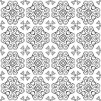 black and white sketch of flora and fauna batik. can be used for various purposes vector