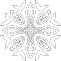 boceto en blanco y negro de flora y fauna batik. se puede utilizar para diversos fines vector