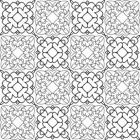 black and white sketch of flora and fauna batik. can be used for various purposes vector