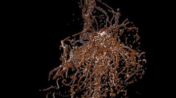 Chocolate Splash Slow-Motion 4K From Center