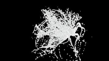 melk splash slow-motion 4k vanuit het midden video