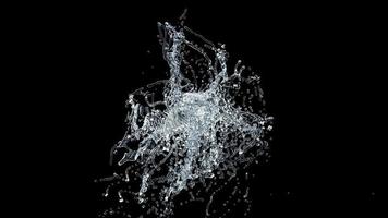 Water Splash Slow-Motion 4K From Center