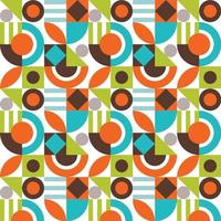 Mid century modern seamless geometric pattern for tablecloth, oilcloth, bedclothes or other textile design vector