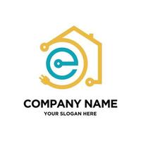 Logo E Smart Home vector