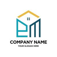 Logo EM Home Simple Design vector