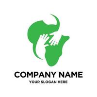 Logo Africa Care Simple Design vector