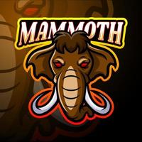 diseño de mascota de logotipo de mamut esport vector