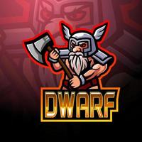 Dwarf esport logo mascot design vector