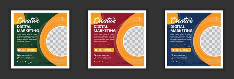 creative marketing social media post template