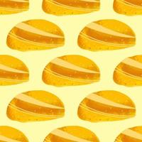 Seamless pattern with bread palyanytsya vector
