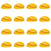 Seamless pattern with bread palyanytsya on white background. vector