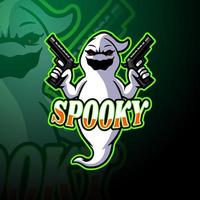 Spooky esport logo mascot design vector