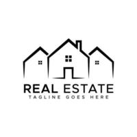 Modern Real Estate Building Logo Design Template vector