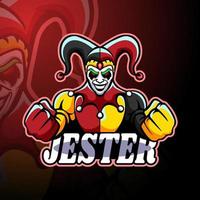 Jester esport logo mascot design vector