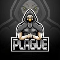 Plague esport logo mascot design vector