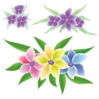 watercolor flower on white background vector