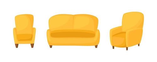 muebles coloridos interiores estilo plano vector ilustración aislada