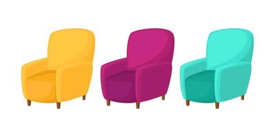 muebles coloridos interiores estilo plano vector ilustración aislada