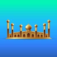 Mosque realistic vector, for islamic background vector