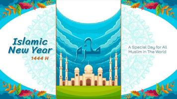 Islamic New year Dekstop background vector