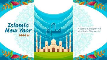 Islamic New year Dekstop background vector