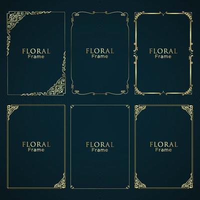 Elegand Floral Ornament Frame Bundle