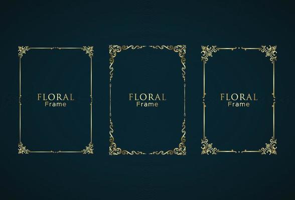 Elegand Floral Ornament Frame Bundle