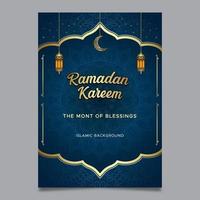 Elegand Ramadan Kareem islamic background vector