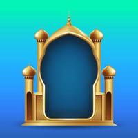 marco de la insignia islámica, para la decoración de fondo islámico vector