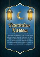 Ramadan kareem flyer template vector