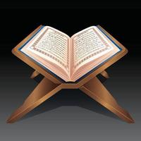 al quran illustration for islamic background vector