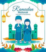 Ramadan Mubarak islamic Background vector