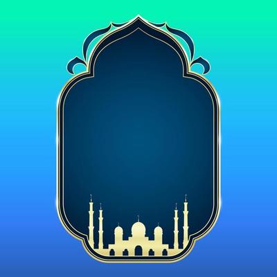 Islamic badge frame, for islamic background decoration