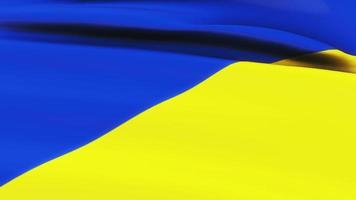 Schleife der ukrainischen Flagge weht im Wind video