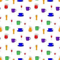 Cute cup seamples pattern design vector