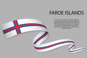 Waving ribbon or banner with flag vector