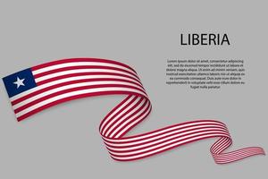 Waving ribbon or banner with flag vector