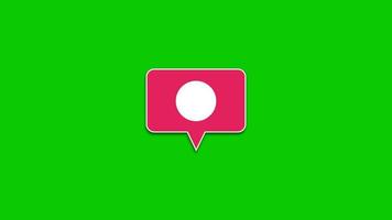 geanimeerde instagram volger icoon groen scherm video