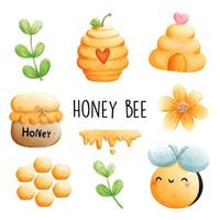 Honey Bee. Vector illustration