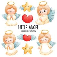 cute angel, heaven. Vector illustration