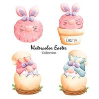 Watercolor Easter, Happy Easter. Happy Spring. Vector illustration